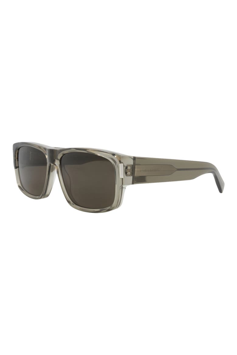 SL 689 59mm Rectangular Sunglasses, Alternate, color, BROWN BROWN GREY