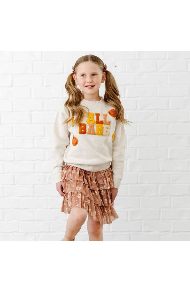 Sweet Wink Fall Babe Fun Patch Sweatshirt, Alternate, color, Natural