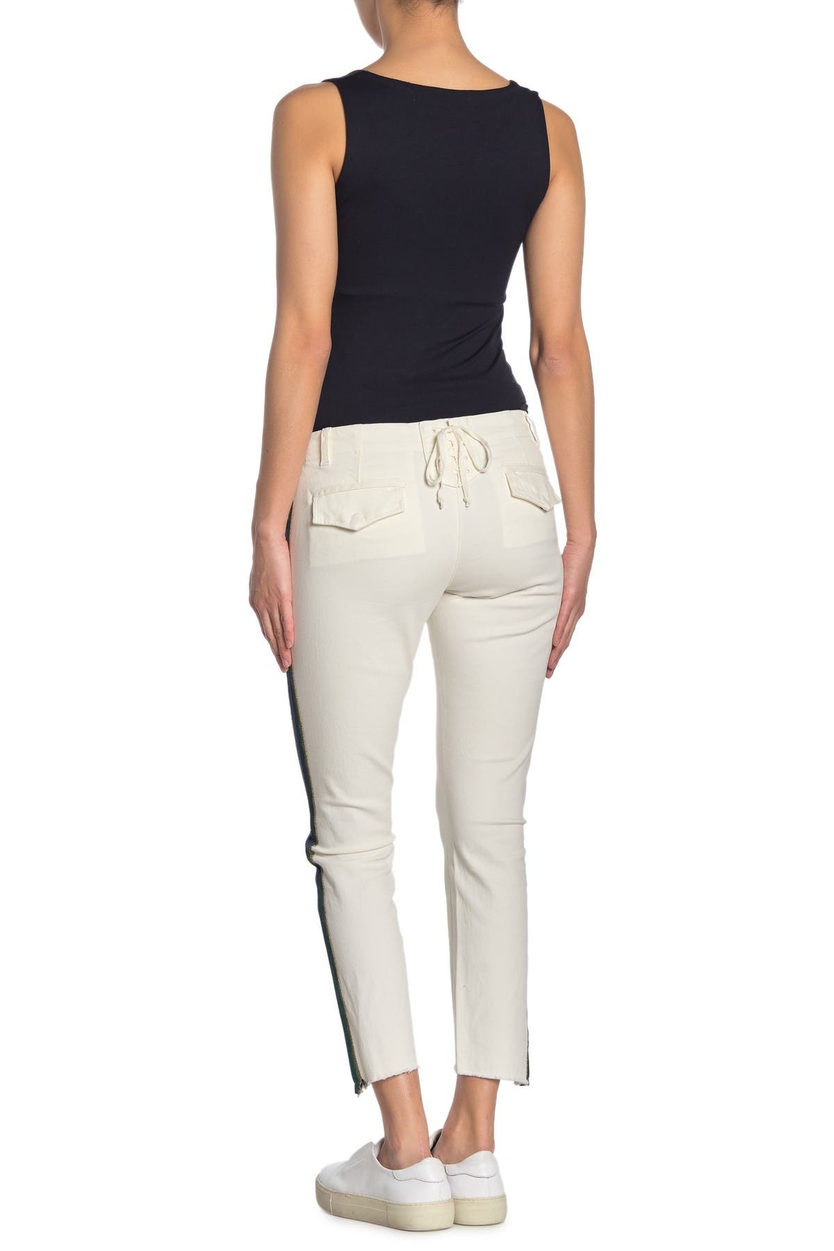 Pam & Gela Uniform Side Stripe Step Hem Pants (Women) | Nordstromrack