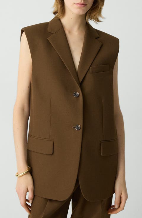 Boxy Wool Blend Vest