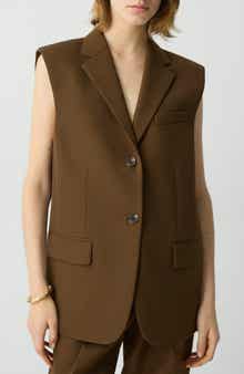 Theory Boxy Wool Blend Vest