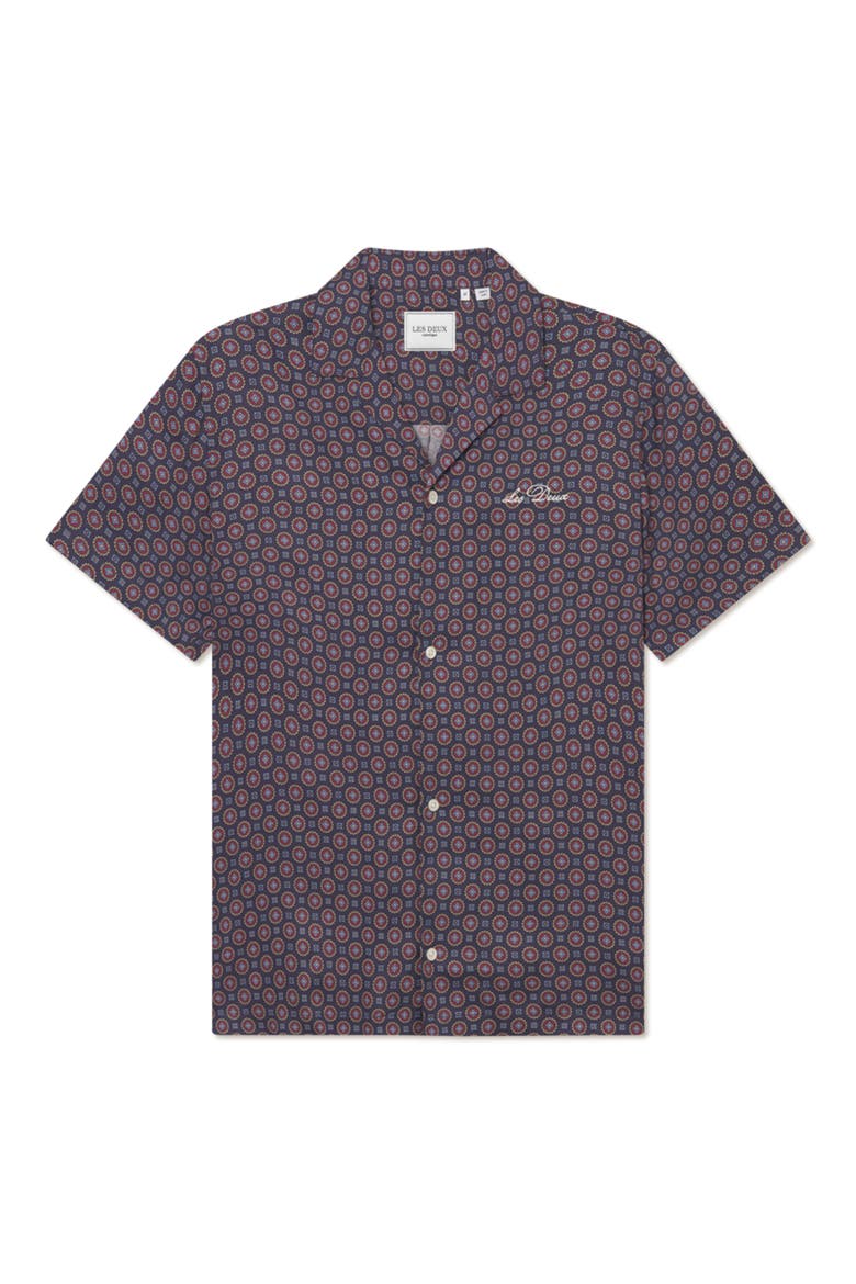 Foulard Short Sleeve Shirt, Main, color, DARK NAVY