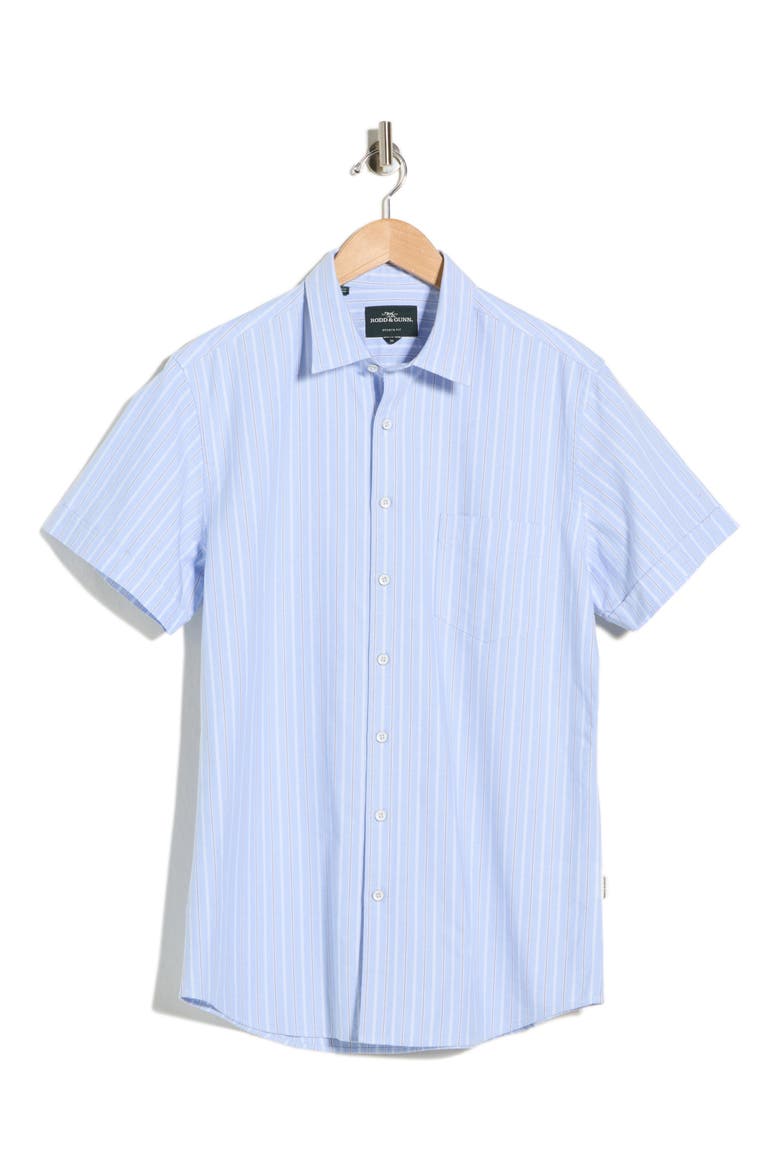 Roystone Stripe Sports Fit Button-Up Shirt, Alternate, color, SKY BLUE
