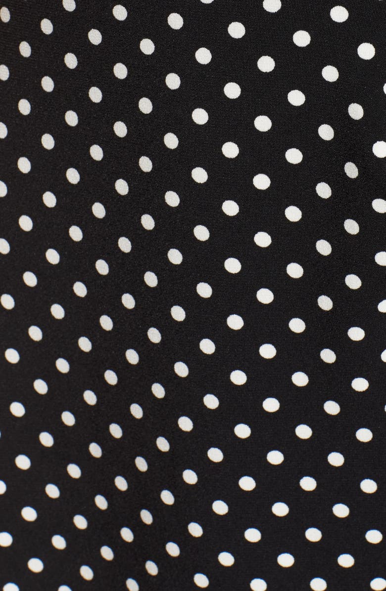 Chaus Flutter Sleeve Polka Dot Dress, Alternate, color, 