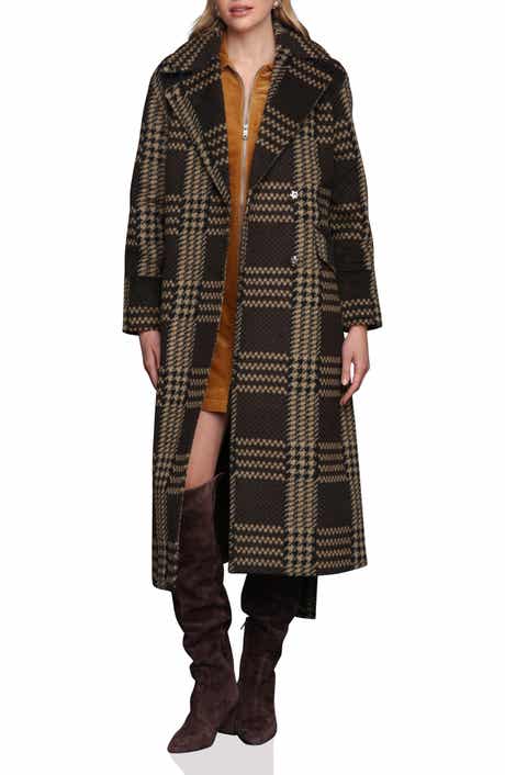 Avec Les Filles Plaid Belted Coat
