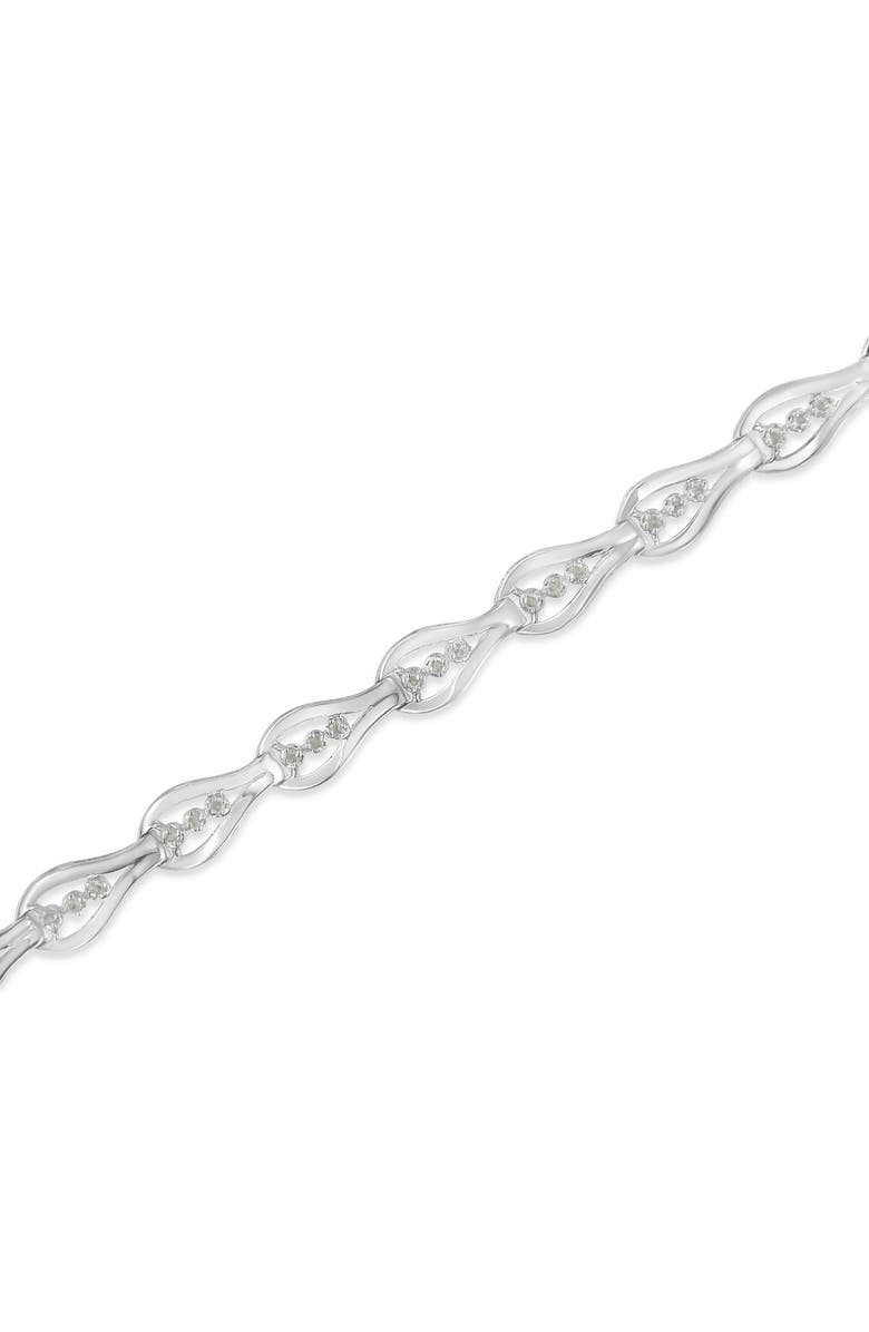 Haus of Brilliance Silver 1/2 Cttw Diamond Link Bracelet, Alternate, color, White
