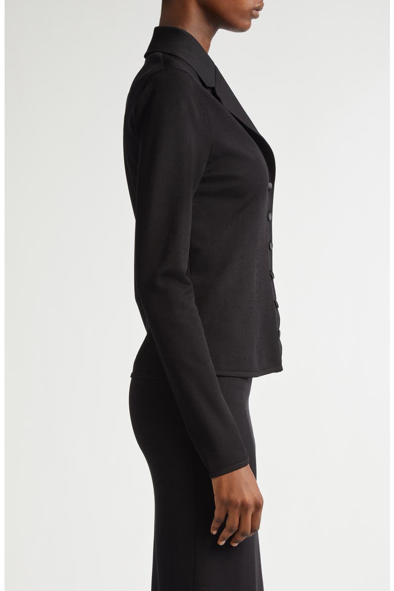 Fitted Knit Jacket, Alternate, color, N0000 NERO