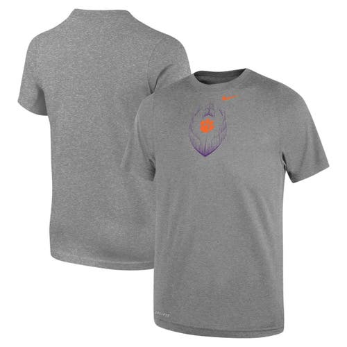 Nike Kids' Toddler  Gray Clemson Tigers Legend Football Performance T-shirt