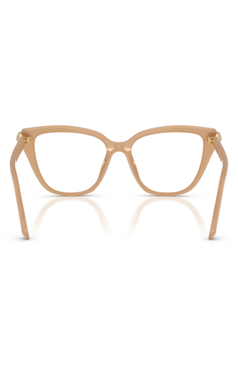 Swarovski 52mm Cat Eye Optical Glasses, Alternate, color, Milky Beige/ Demo Lens