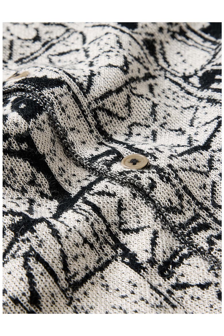 Ferrin Short Sleeve Cardigan, Alternate, color, BLACK/ WHITE