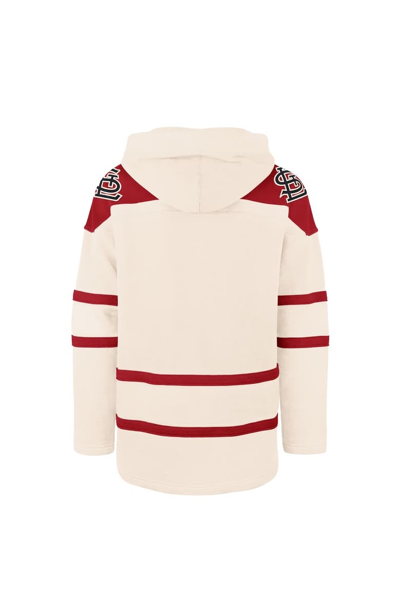 '47 Men's '47 Cream St. Louis Cardinals Superior Lacer Pullover Hoodie, Alternate, color, 
