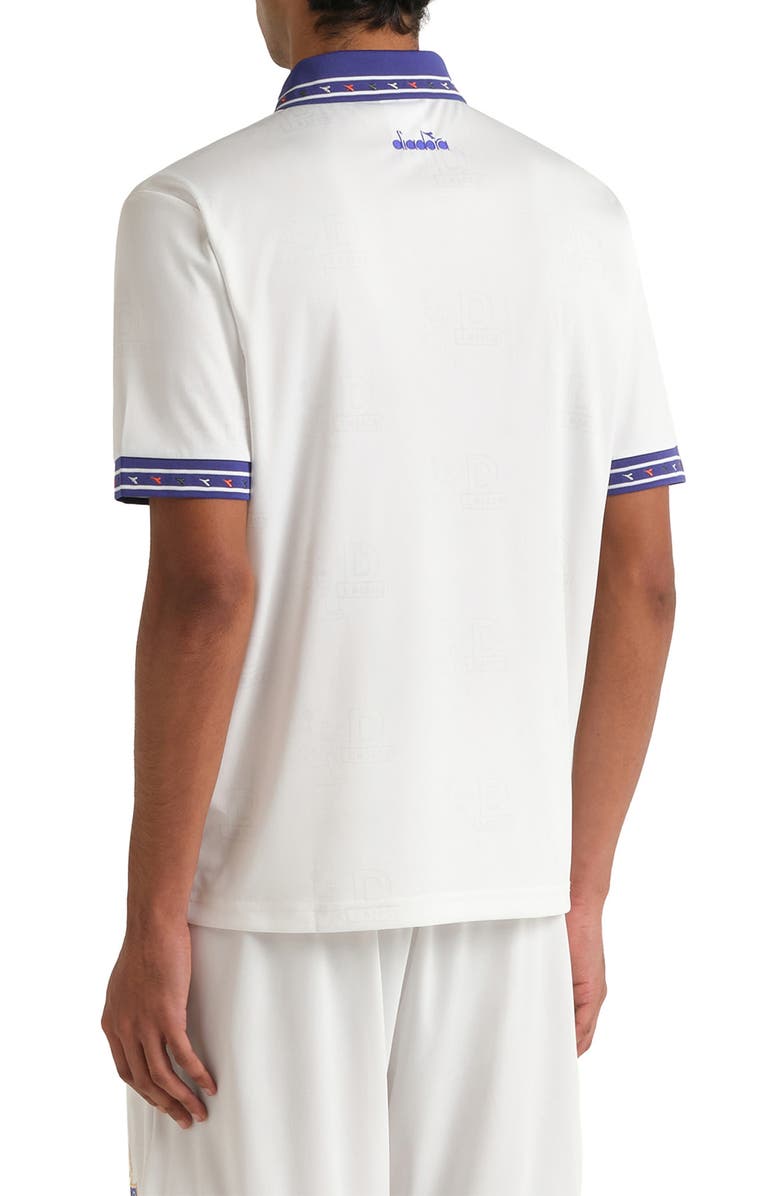 Diadora Legacy Embroidered Piqué Polo, Alternate, color, Optical White
