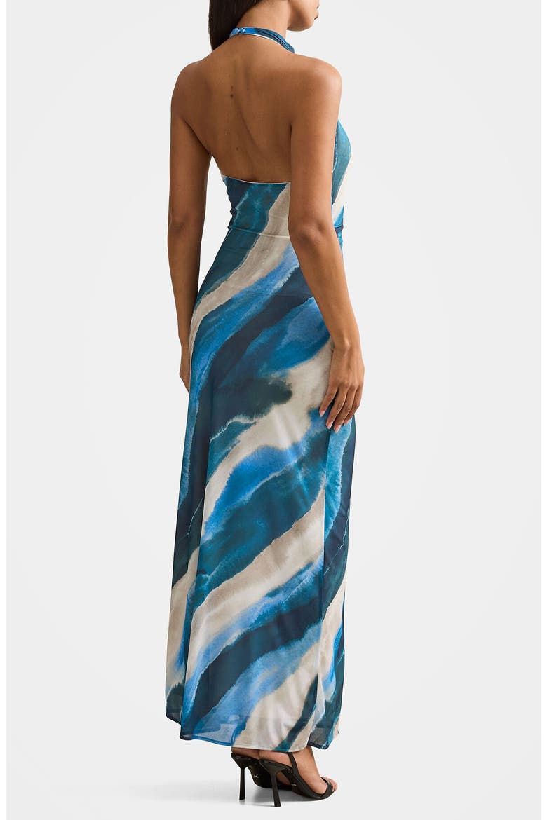Josette Print Halter Jersey Maxi Dress, Alternate, color, WAVE MAREN ABSTRACT