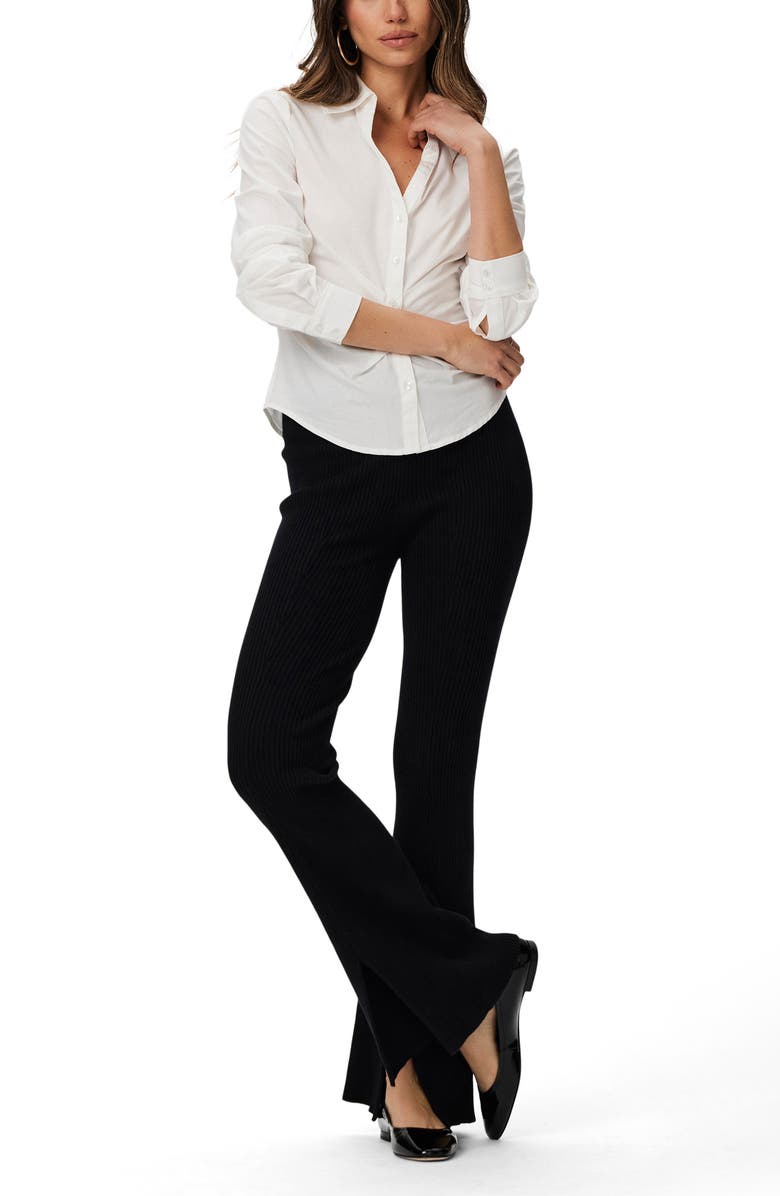 PAIGE Alera Pleated Cotton Button-Up Shirt, Alternate, color,