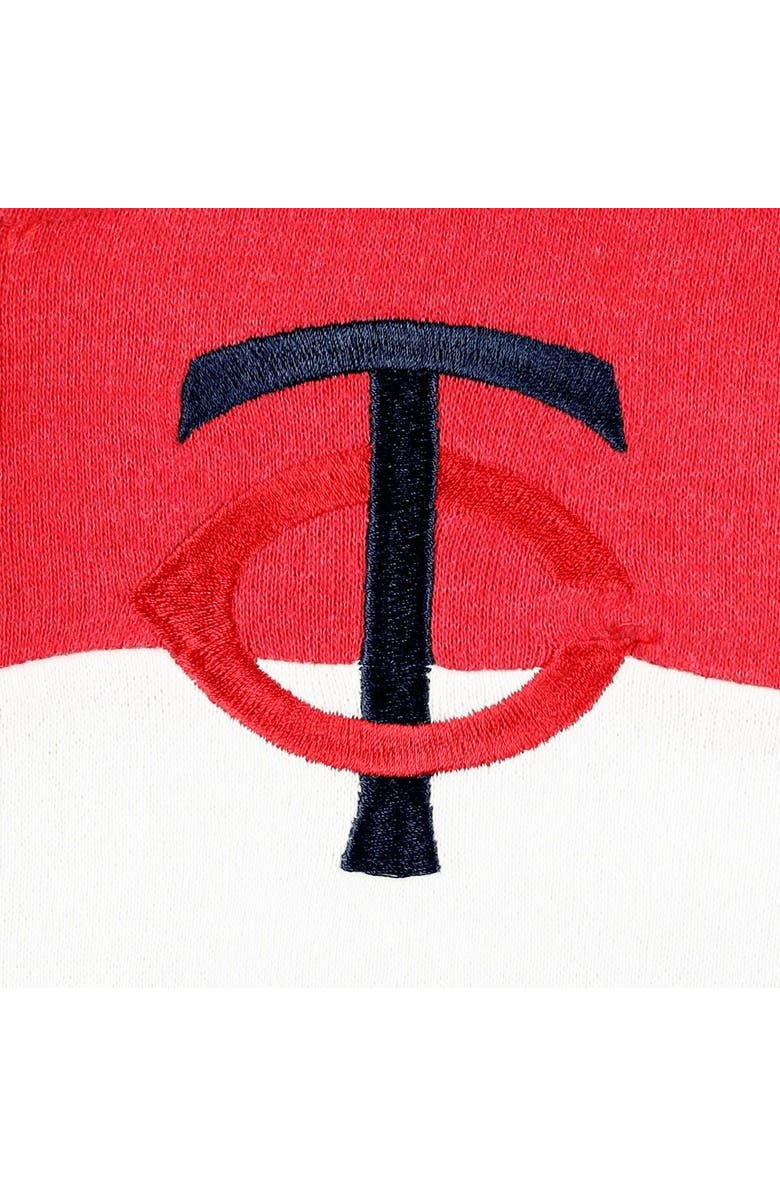 New Era Women's New Era Heather Navy Minnesota Twins Colorblock Full-Zip Hoodie Jacket, Alternate, color, Heather Navy