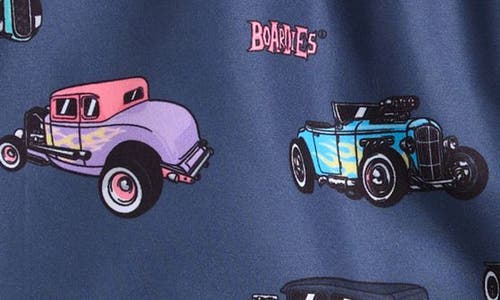 Boardies Kids' Car Print Swim Trunks In Grey
