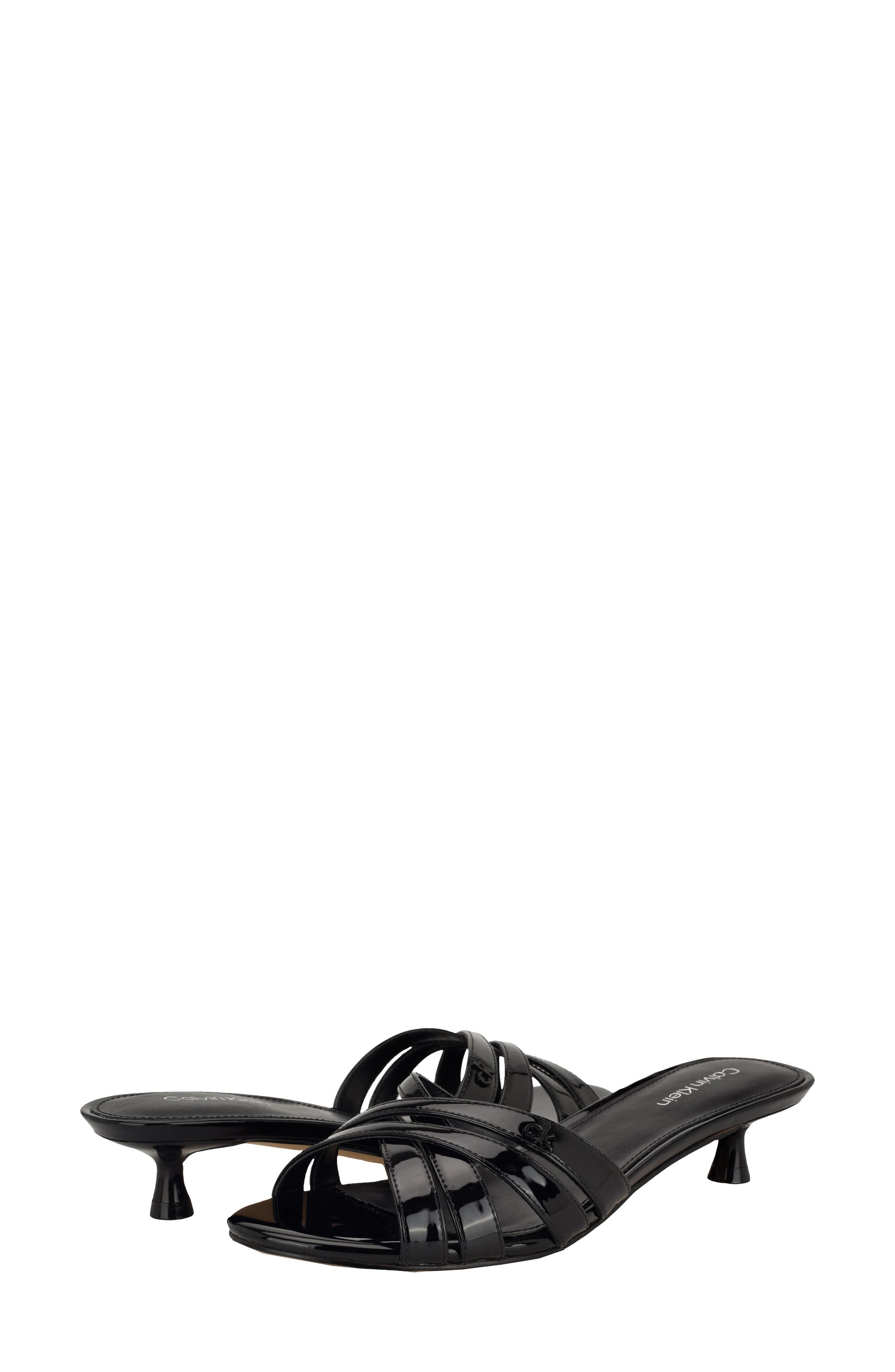 Calvin Klein Gabbie Kitten Heel Slide Sandal, Alternate, color, 
