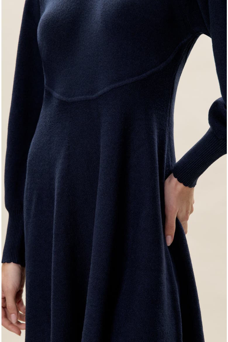 Rhea Sweater Dress, Alternate, color, Navy