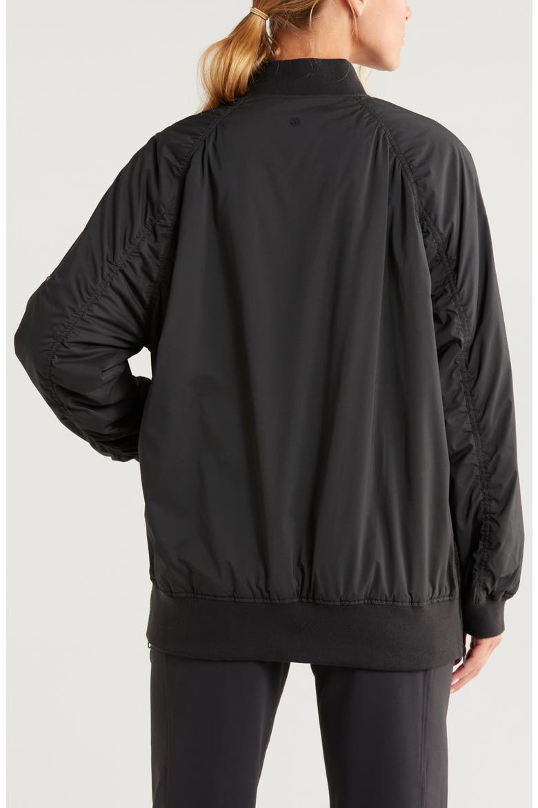 Go With It Aviator Jacket, Alternate, color, BLACK