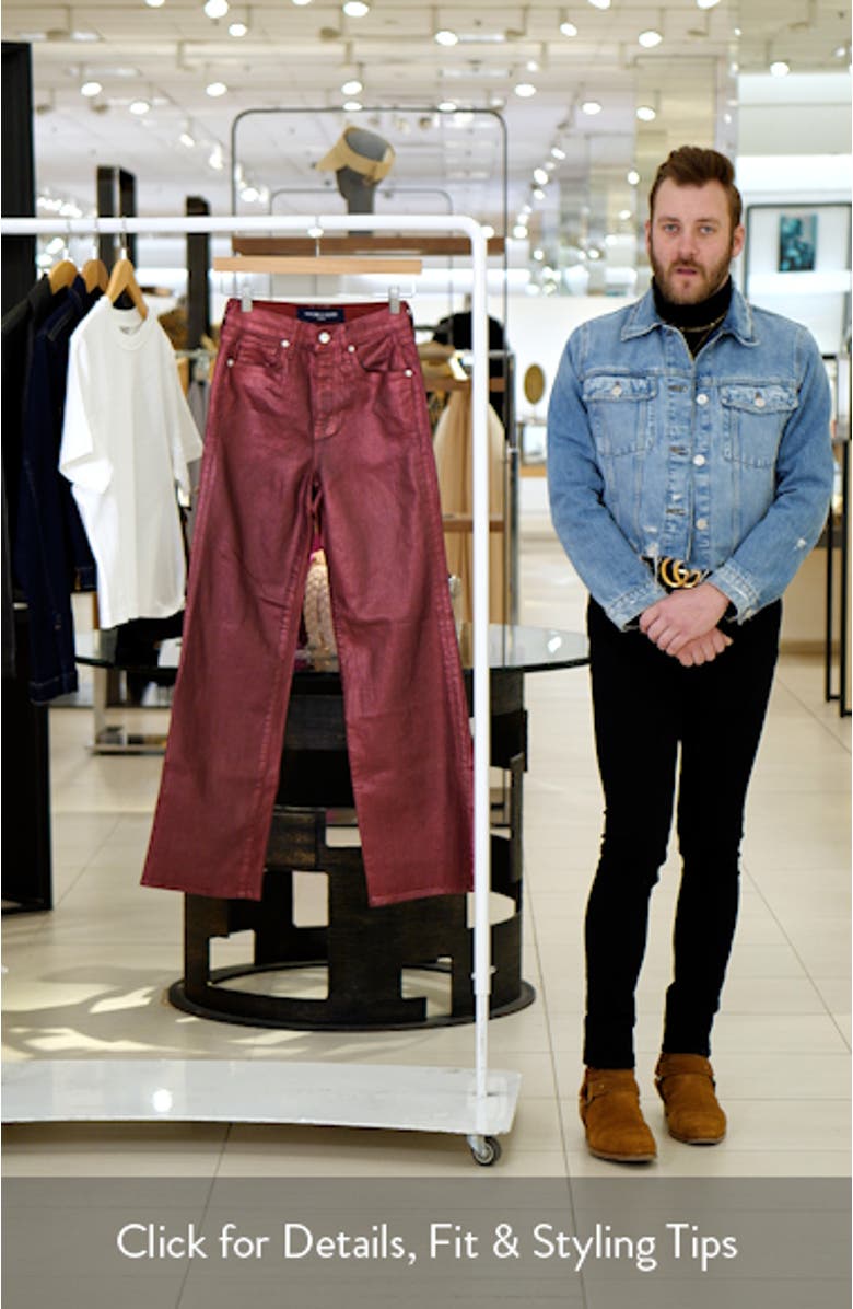 Crosbie High Waist Wide Leg Metallic Pants, sales video thumbnail