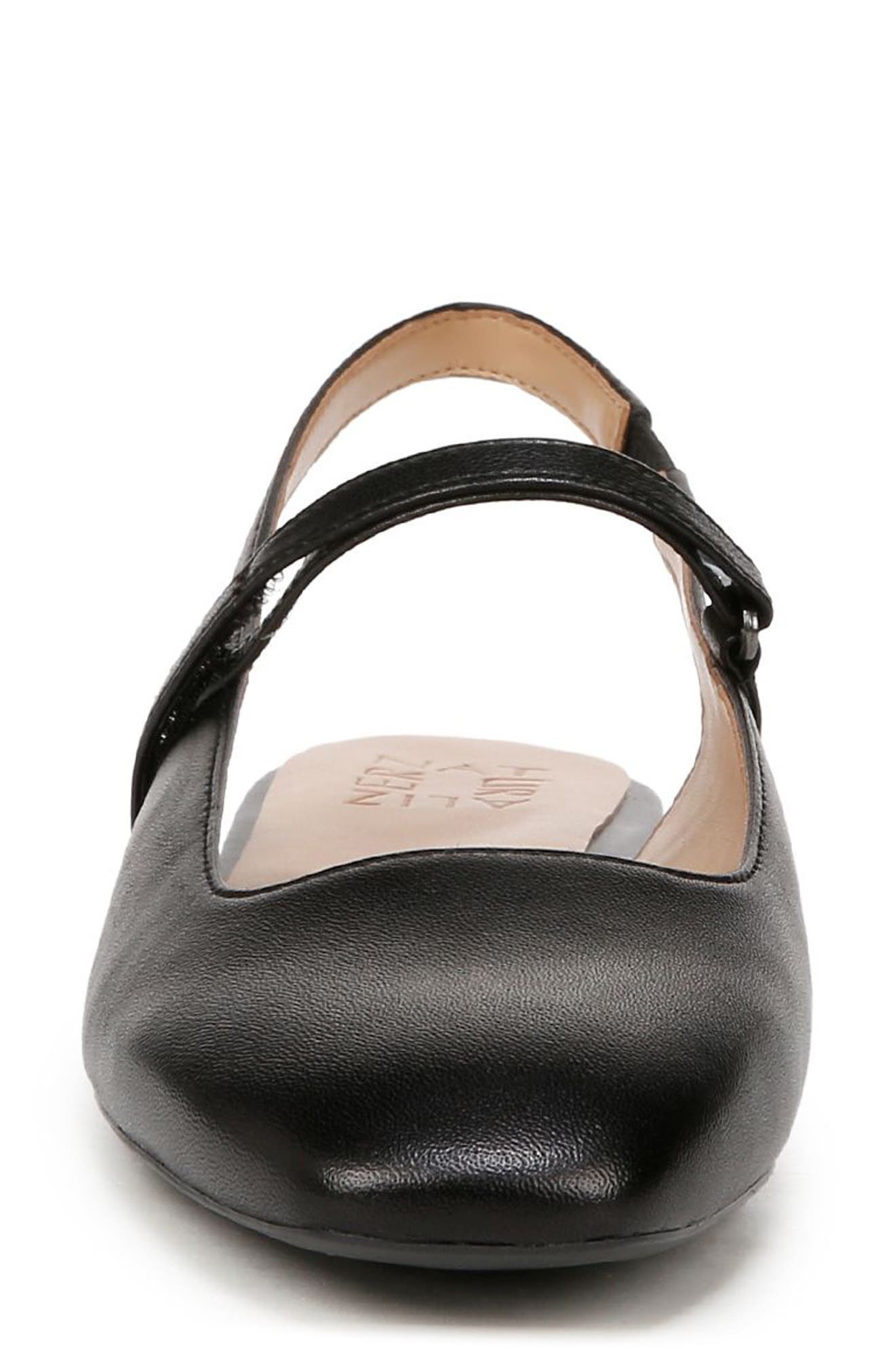 Naturalizer Connie Slingback Mary Jane Flat, Alternate, color, Black Leather