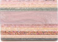 Olga Berg Tacer Acrylic Foldover Clutch