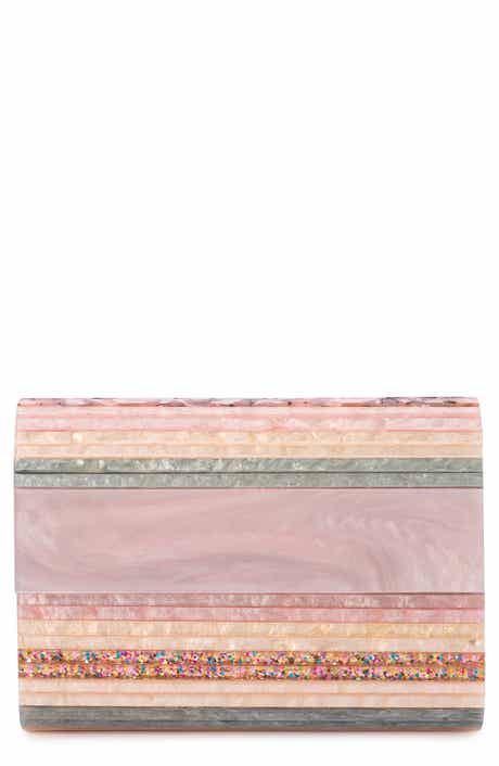 Olga Berg Tacer Acrylic Foldover Clutch