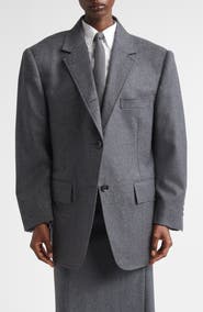 Thom Browne Oversize Wool Flannel Blazer