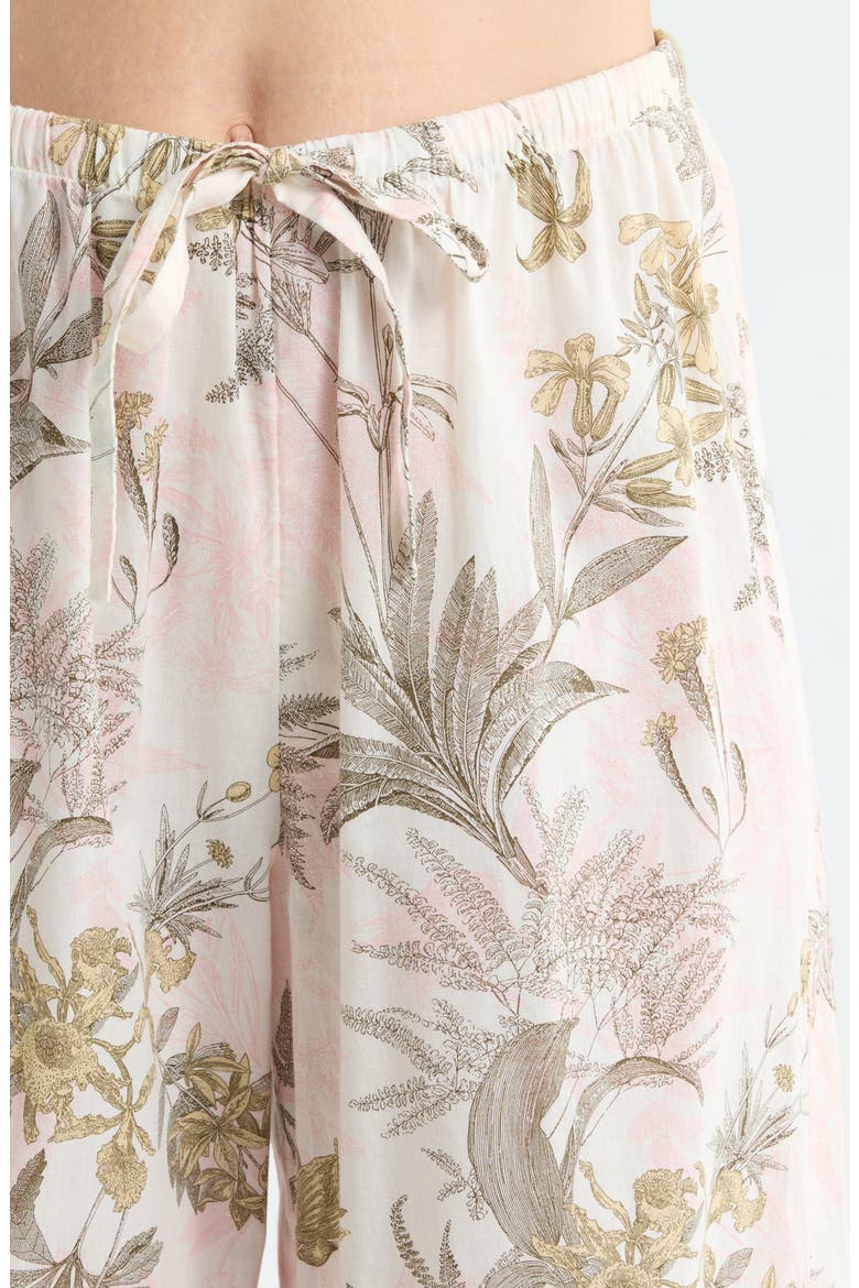 Peached Cotton Lawn Pajama Set, Alternate, color, IVORY- OLIVE FERN TOILE