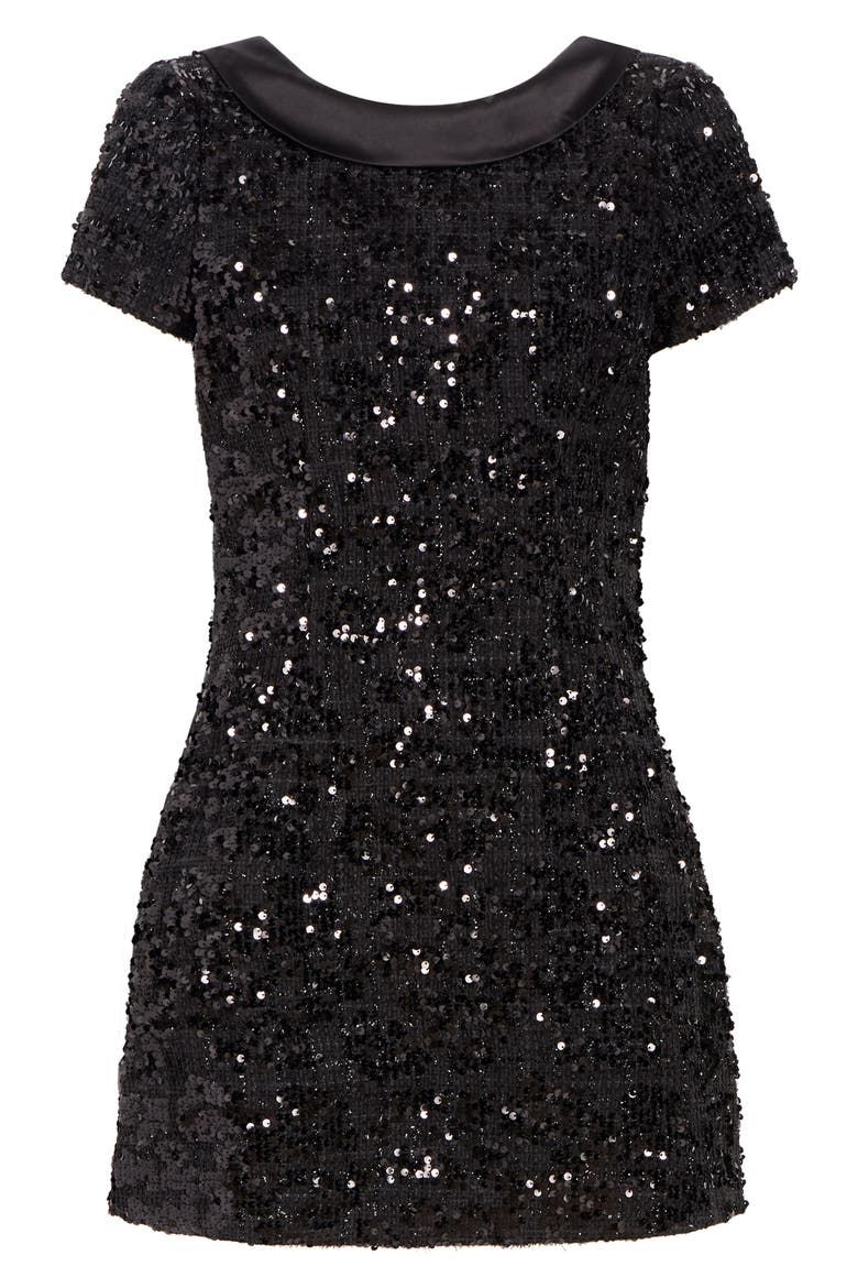Naomi Sequin Minidress, Alternate, color, BLACK