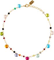 NATIVE GEM Symphony Turquoise Teardrop Tennis Necklace
