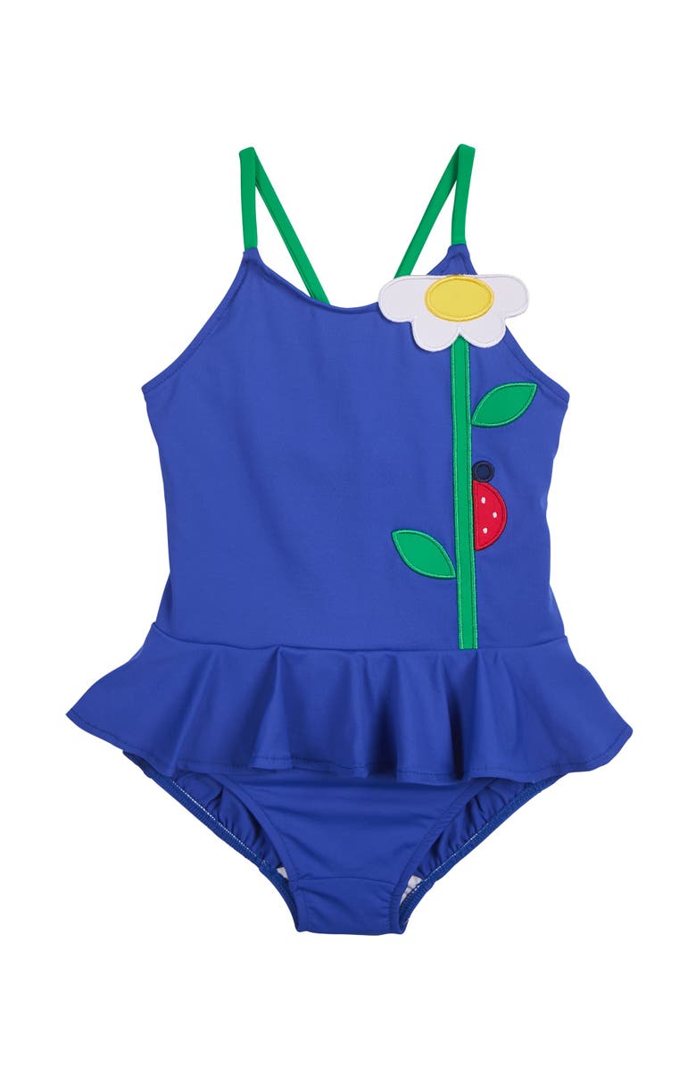 Florence Eiseman Skirted Swimsuit With Flower, Main, color, 