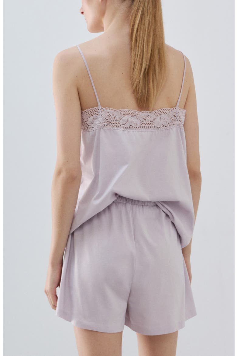 Cotton Pajama Shorts, Alternate, color, LILAC