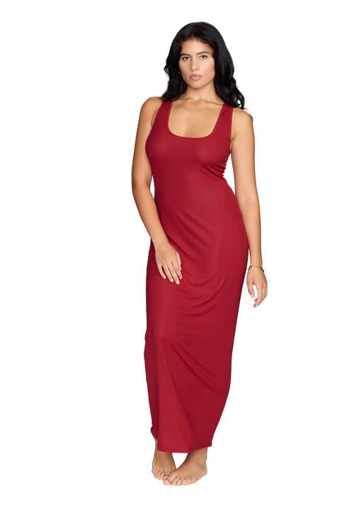 Cuup The Midi Dress In Burgundy