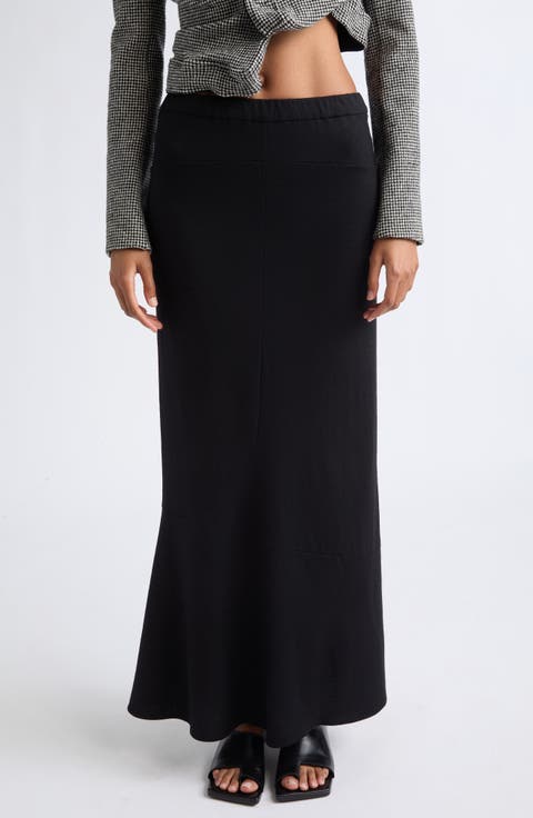 Wool Jersey Maxi Skirt