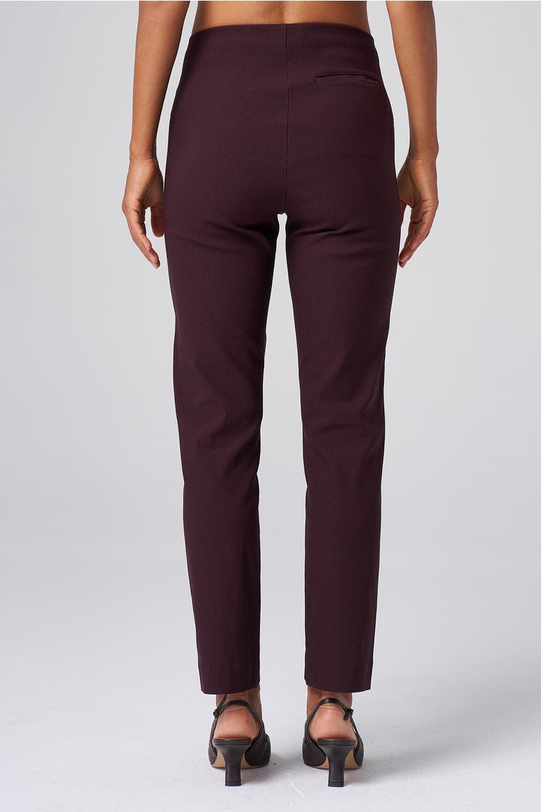 Slim Ankle Stretch Magic Pant, Alternate, color, Black Cherry