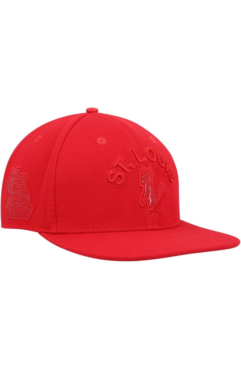 PRO STANDARD Men's Pro Standard St. Louis Cardinals Triple Red Snapback Hat, Main, color,