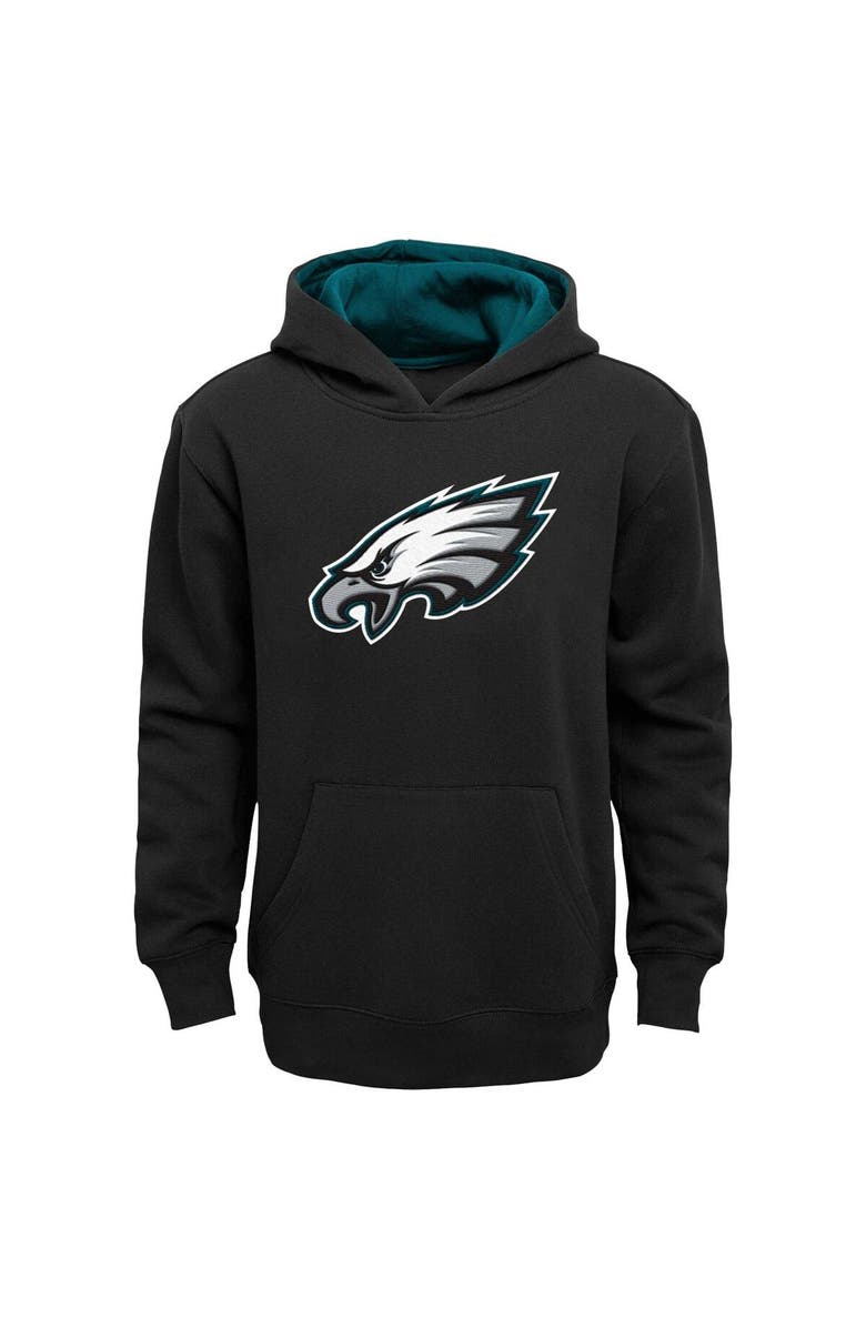 Outerstuff Youth Black Philadelphia Eagles Prime Pullover Hoodie, Main, color, Black