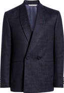 Jack Victor Ellis Purple Wool & Cashmere Shawl Collar Double Breasted Dinner Jacket