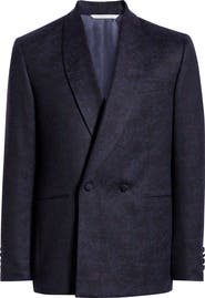 Jack Victor Ellis Purple Wool & Cashmere Shawl Collar Double Breasted Dinner Jacket