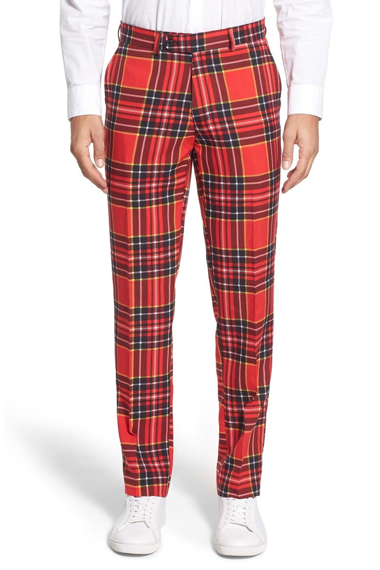 'Lumberjack' Holiday Suit & Tie, Alternate, color, RED
