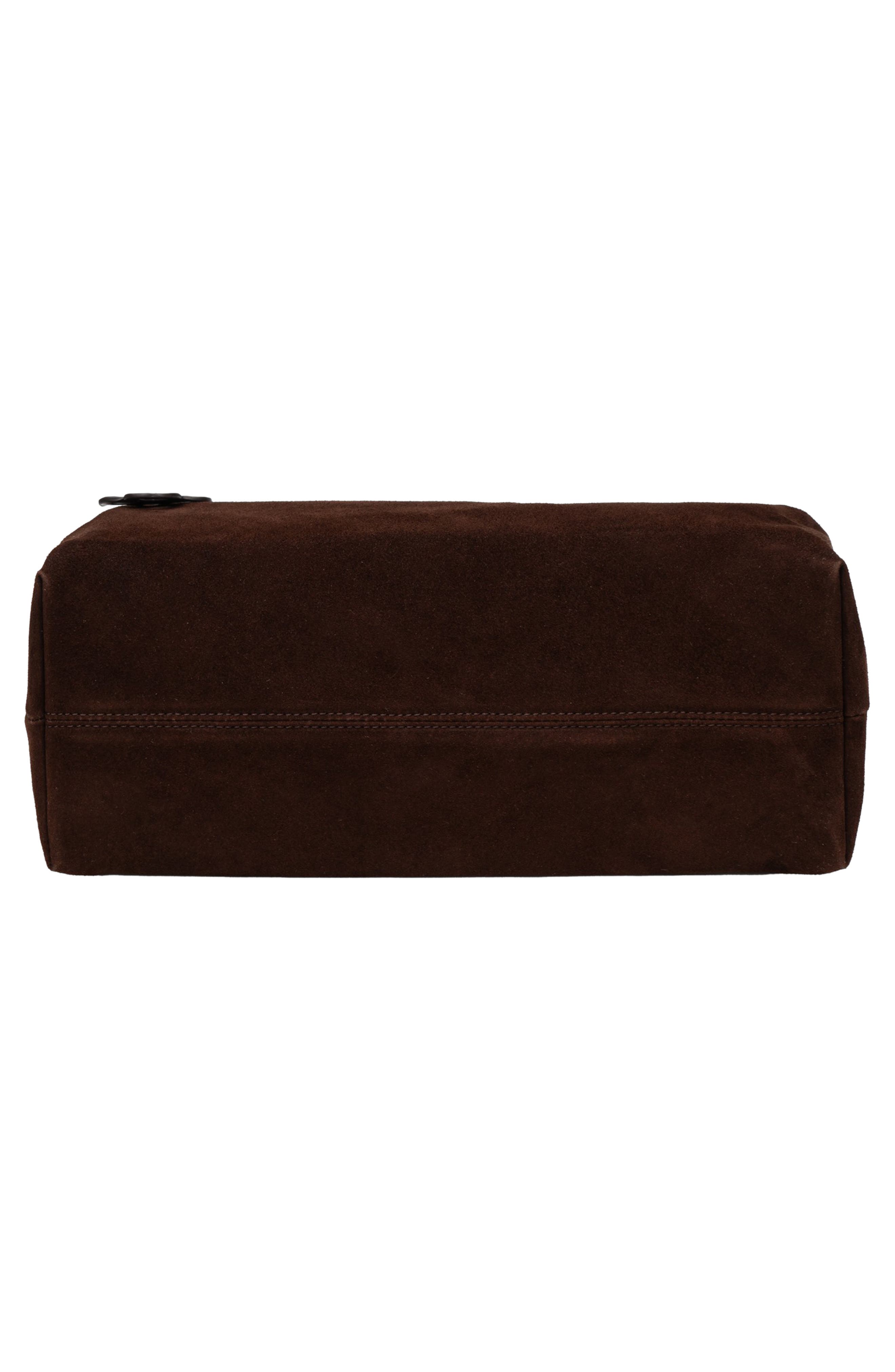 Florence Suede Shoulder Bag, Alternate, color, CHOCOLATE