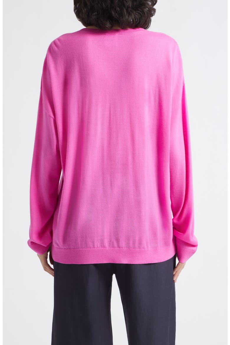 James Oversized Merino Wool Sweater, Alternate, color, AZALEA