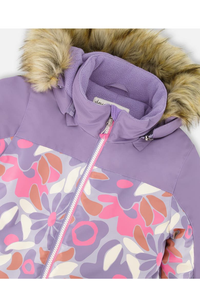 Deux par Deux One-Piece Discover Snowsuit Retro Flower, Alternate, color, 