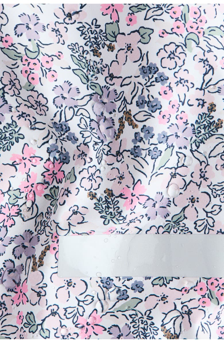 H&M 2.5-layer rain jacket, Alternate, color, White/Floral