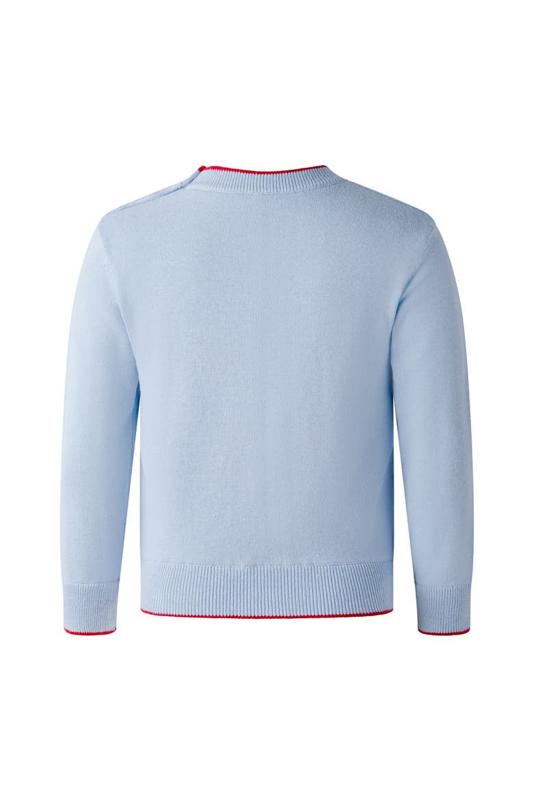 Sailboat Intarsia Sweater, Alternate, color, Blue