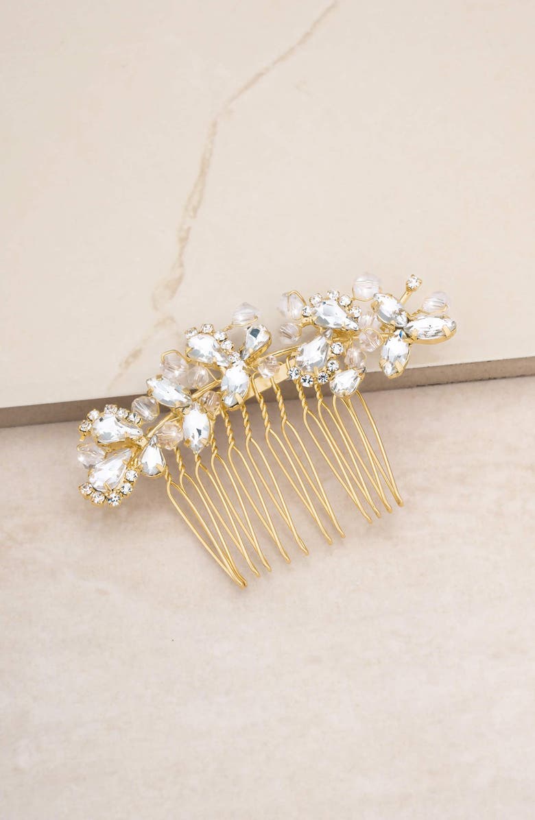 Ettika Princessa Rhinestone & Bead Hair Comb, Alternate, color, 