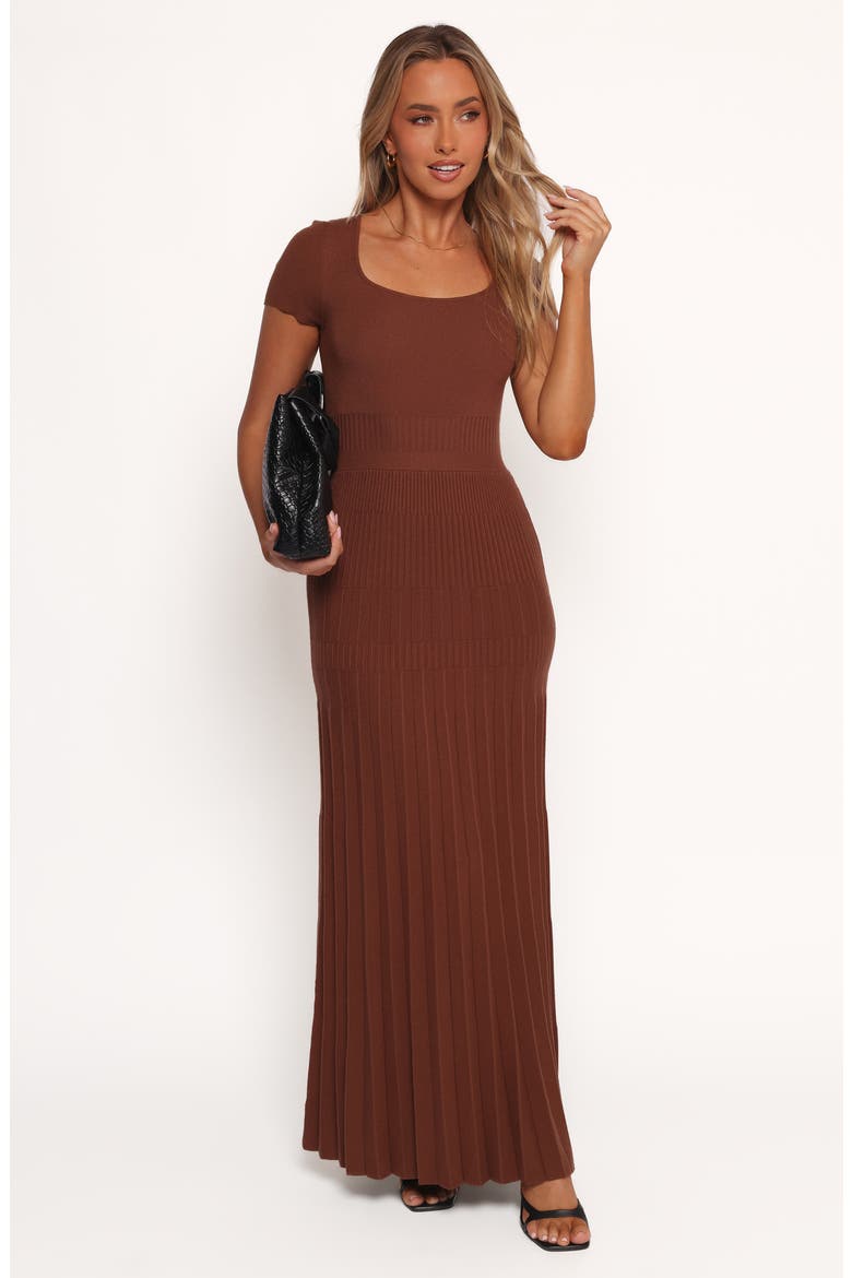 Freeman Short Sleeve Maxi Dress, Alternate, color, BROWN