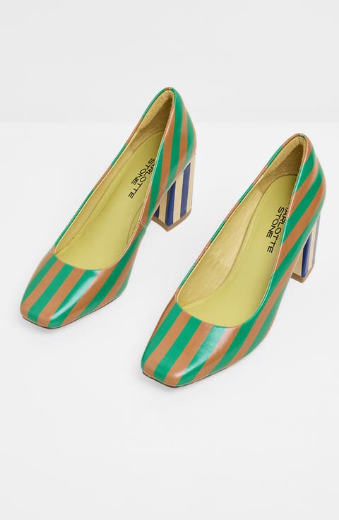 Estee Multicolor Square Toe Pump