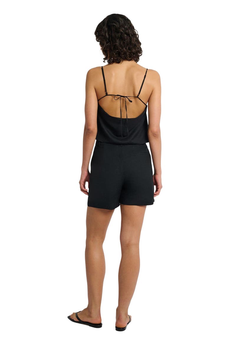 Air Linen Boyfriend Short, Alternate, color, BLACK